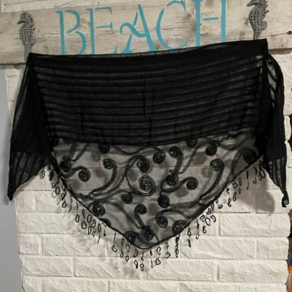 Vintage Other - 🦩Black Sarong Cover Up Wrap👙